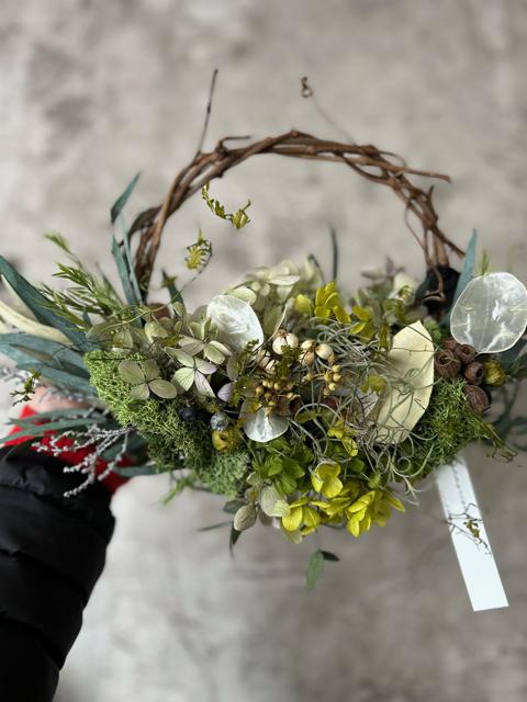 wiid flowers ユーカリと野花の小さなリース 16〜46cm